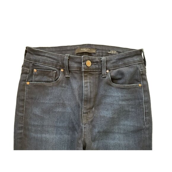 Fidelity Jeans Women's Size 24 Dark Blue Gwen High Rise Skinny Stretch inseam 24 - Picture 4 of 10